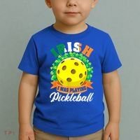 St Patricks Day Irish I Was Playing Pickleball Ball Shamrock Gift Toddler T-Shirt thumb 2