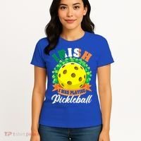 St Patricks Day Irish I Was Playing Pickleball Ball Shamrock Gift Women's T-Shirt thumb 4