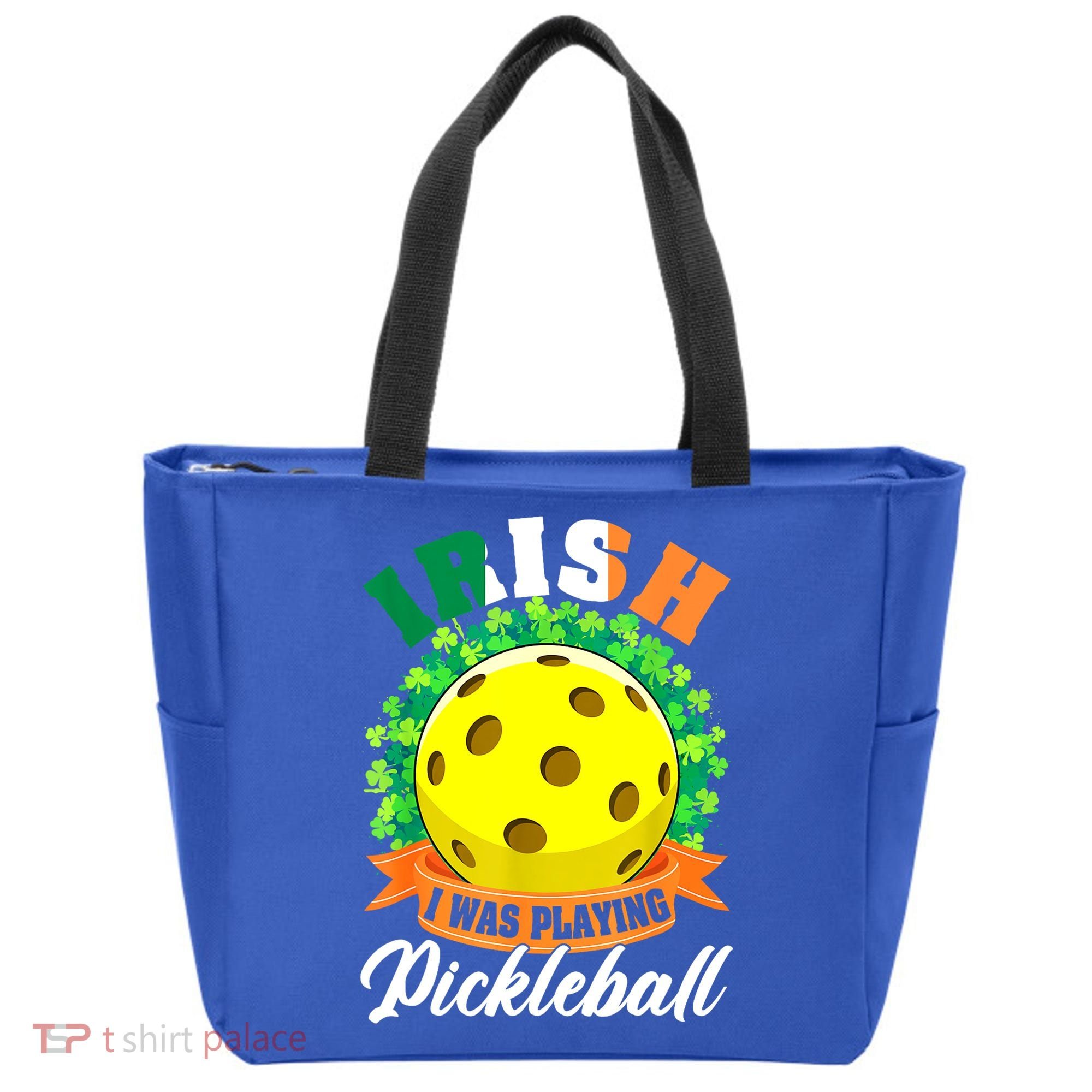 St Patricks Day Irish I Was Playing Pickleball Ball Shamrock Gift Tote Bag