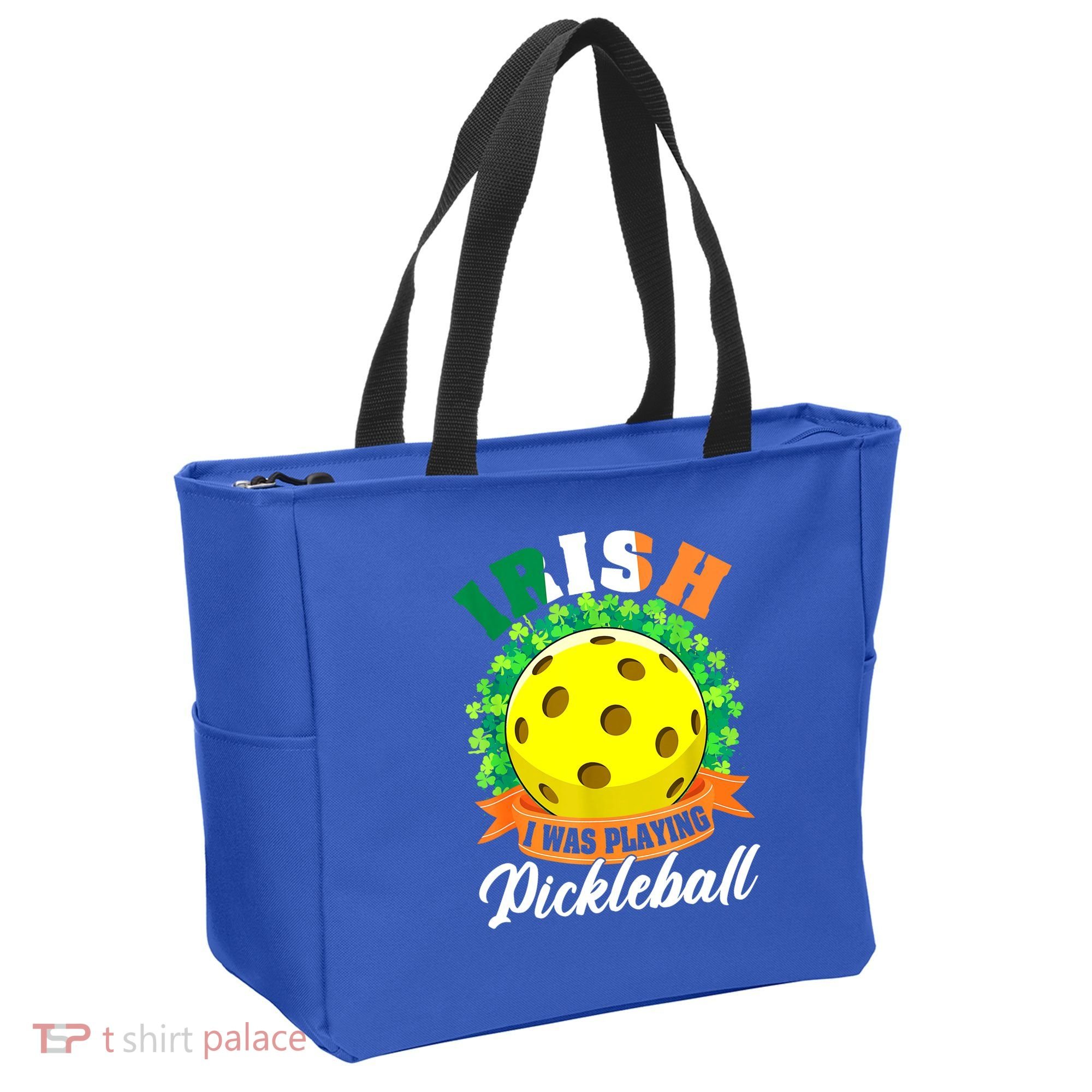 St Patricks Day Irish I Was Playing Pickleball Ball Shamrock Gift Tote Bag