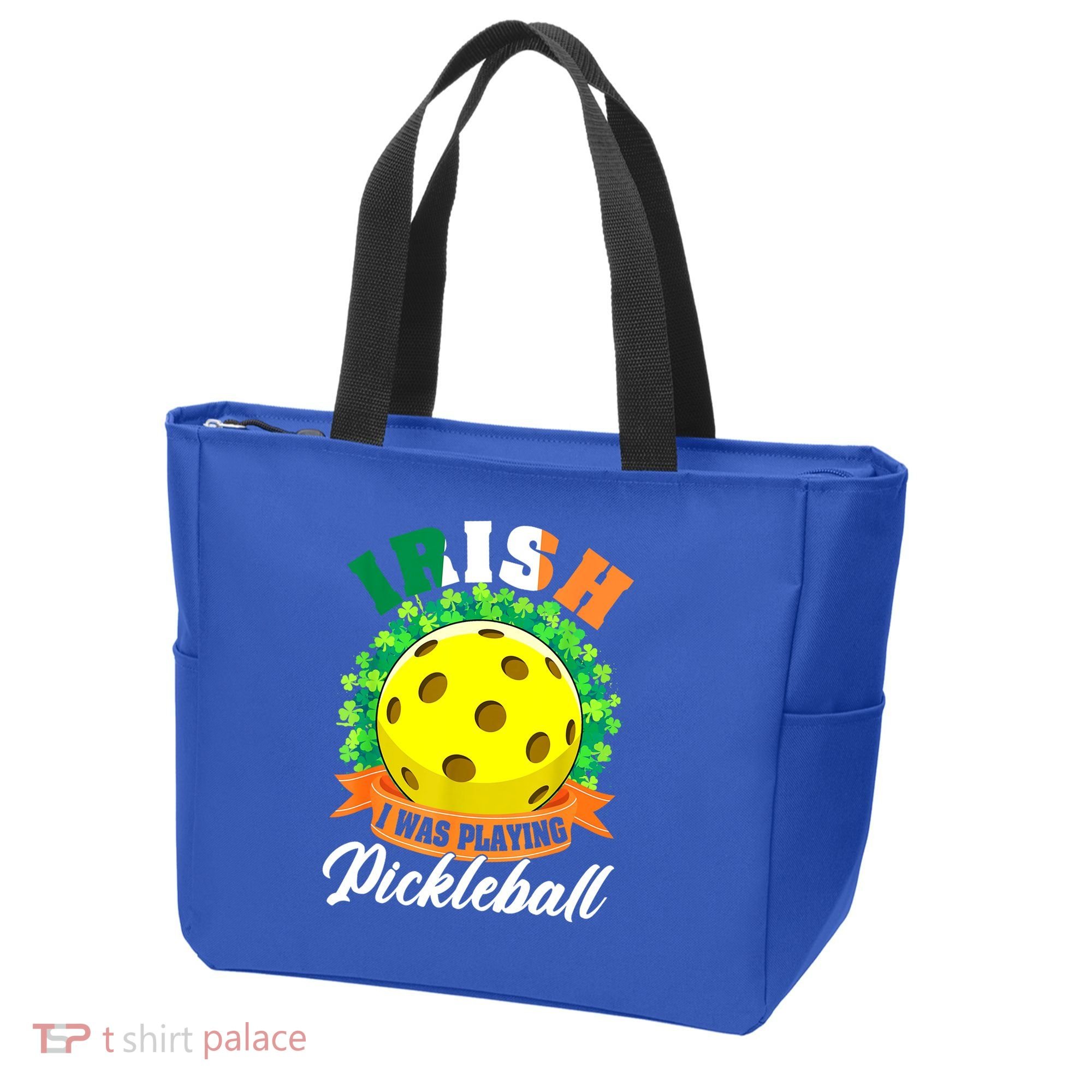 St Patricks Day Irish I Was Playing Pickleball Ball Shamrock Gift Tote Bag