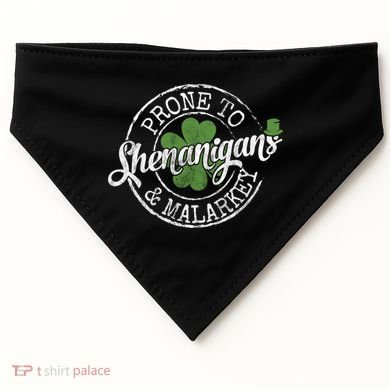 St Patricks Day, Funny St Patricks Day, St Patricks Day Shenanigans USA-Made Doggie Bandana