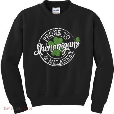 St Patricks Day, Funny St Patricks Day, St Patricks Day Shenanigans Kids Sweatshirt