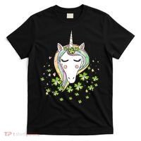 St Patricks Day Shamrock Unicorn Girls Irish Cool Green Kids T-Shirt thumb 0