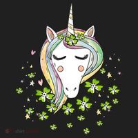 St Patricks Day Shamrock Unicorn Girls Irish Cool Green Kids Hat thumb 2