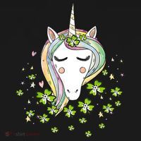 St Patricks Day Shamrock Unicorn Girls Irish Cool Green Kids Women's T-Shirt thumb 6