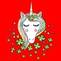 St Patricks Day Shamrock Unicorn Girls Irish Cool Green Kids Santa Hat thumb 1