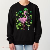 St Patricks Day Irish Flamingo Saint Pattys Paddys Women's Sweatshirt thumb 0