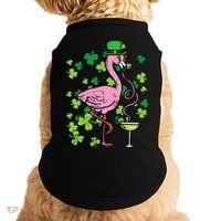 St Patricks Day Irish Flamingo Saint Pattys Paddys Doggie Tank thumb 0