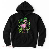 St Patricks Day Irish Flamingo Saint Pattys Paddys Hoodie thumb 0