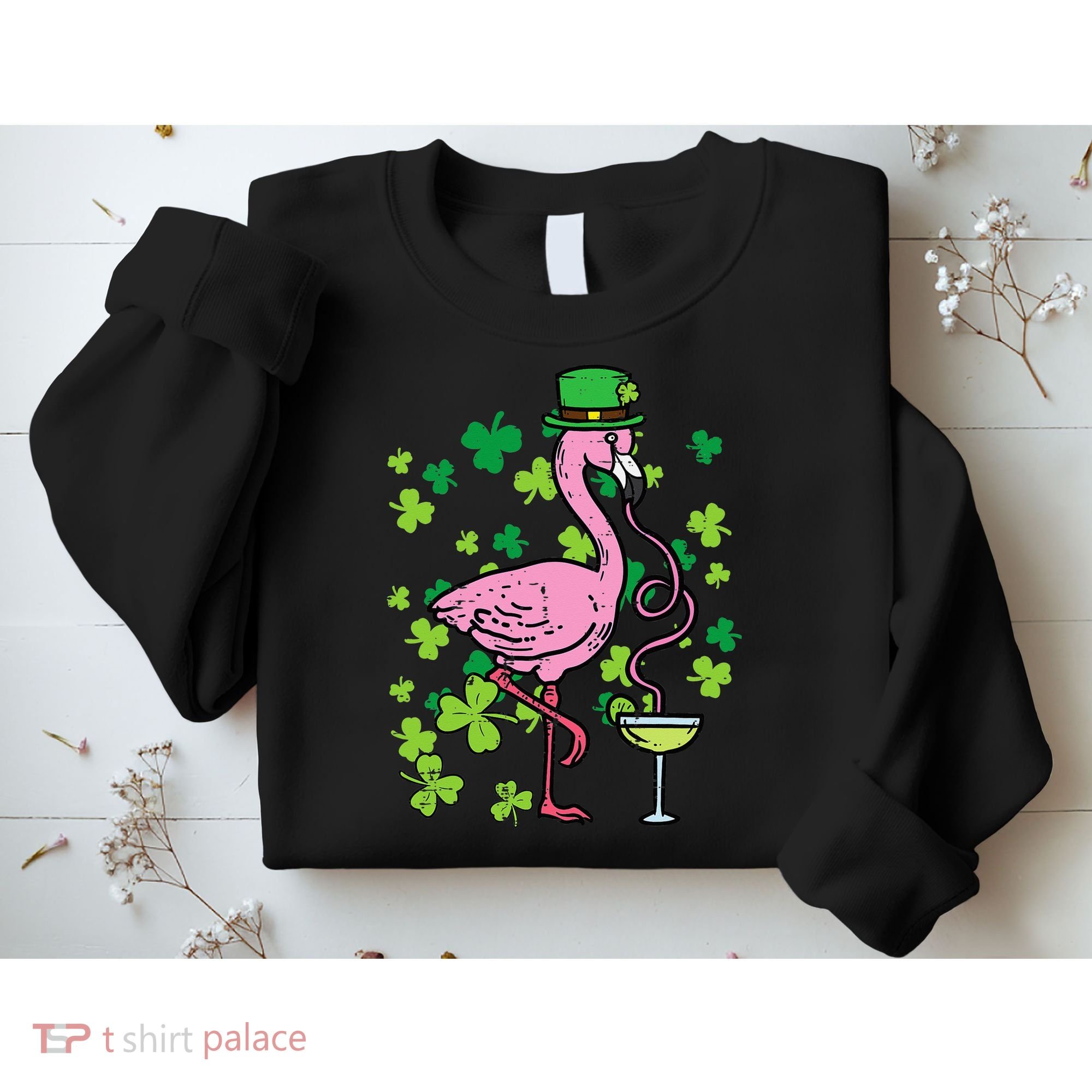St Patricks Day Irish Flamingo Saint Pattys Paddys Sweatshirt