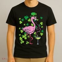 St Patricks Day Irish Flamingo Saint Pattys Paddys T-Shirt thumb 3