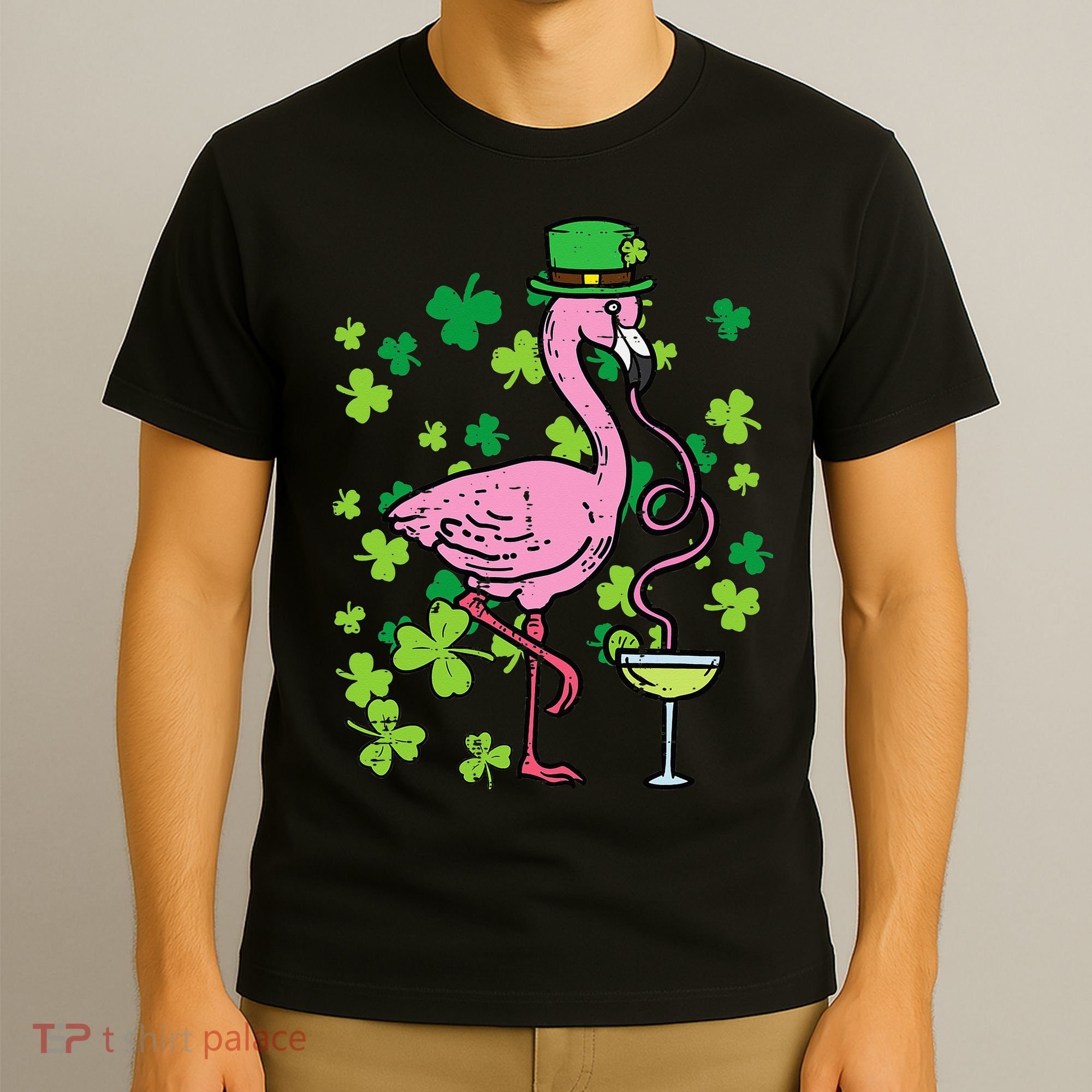 St Patricks Day Irish Flamingo Saint Pattys Paddys T-Shirt