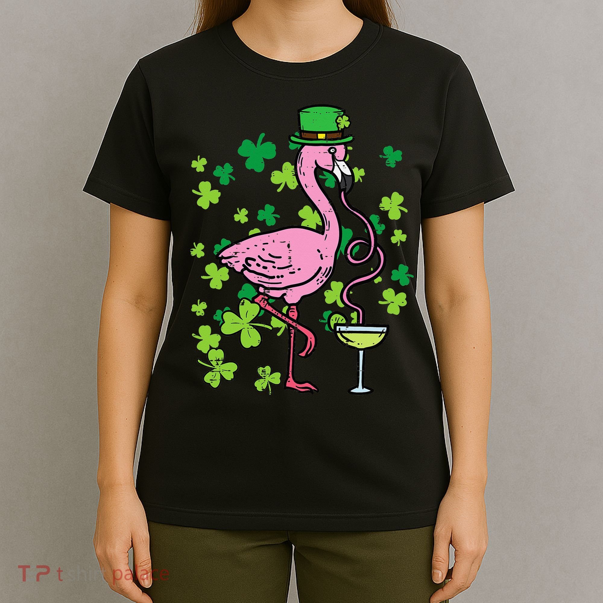St Patricks Day Irish Flamingo Saint Pattys Paddys T-Shirt