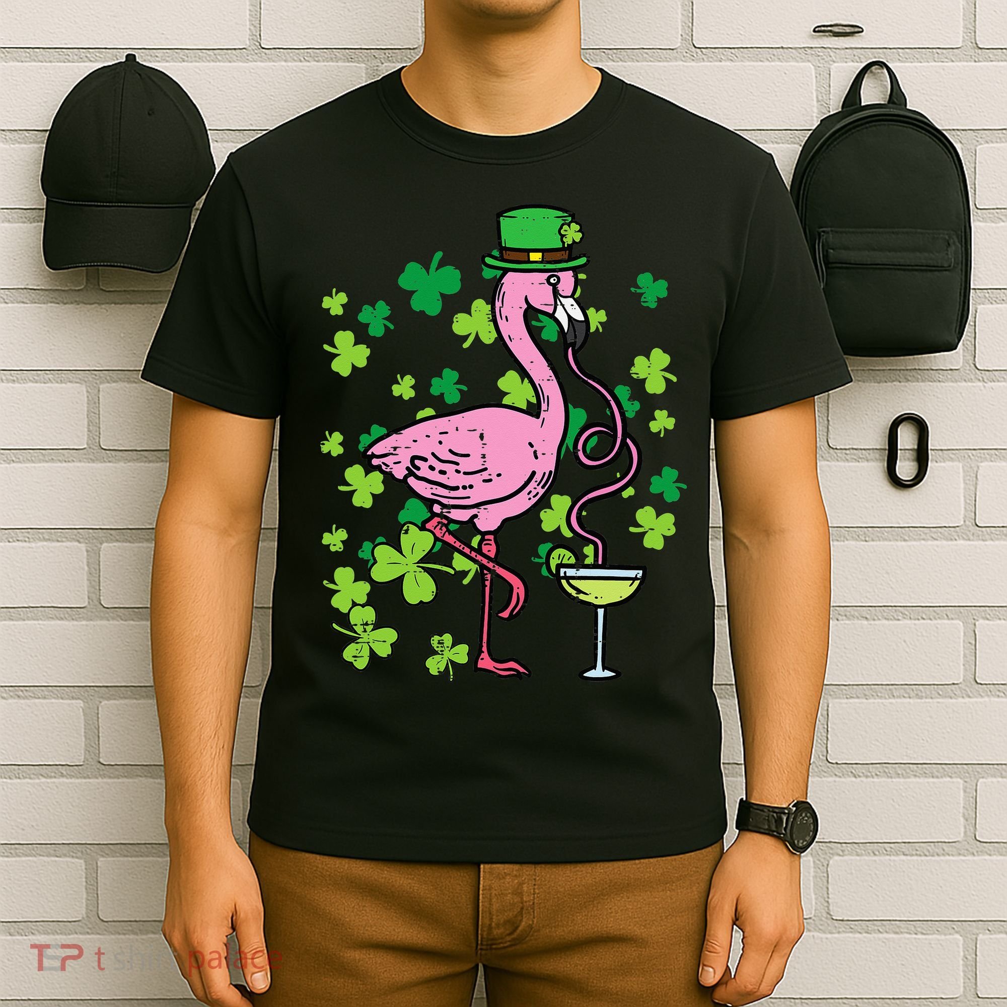St Patricks Day Irish Flamingo Saint Pattys Paddys T-Shirt