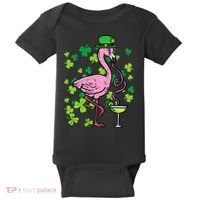 St Patricks Day Irish Flamingo Saint Pattys Paddys Baby Bodysuit thumb 0
