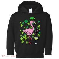 St Patricks Day Irish Flamingo Saint Pattys Paddys Toddler Hoodie thumb 0