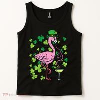 St Patricks Day Irish Flamingo Saint Pattys Paddys Tank Top thumb 2