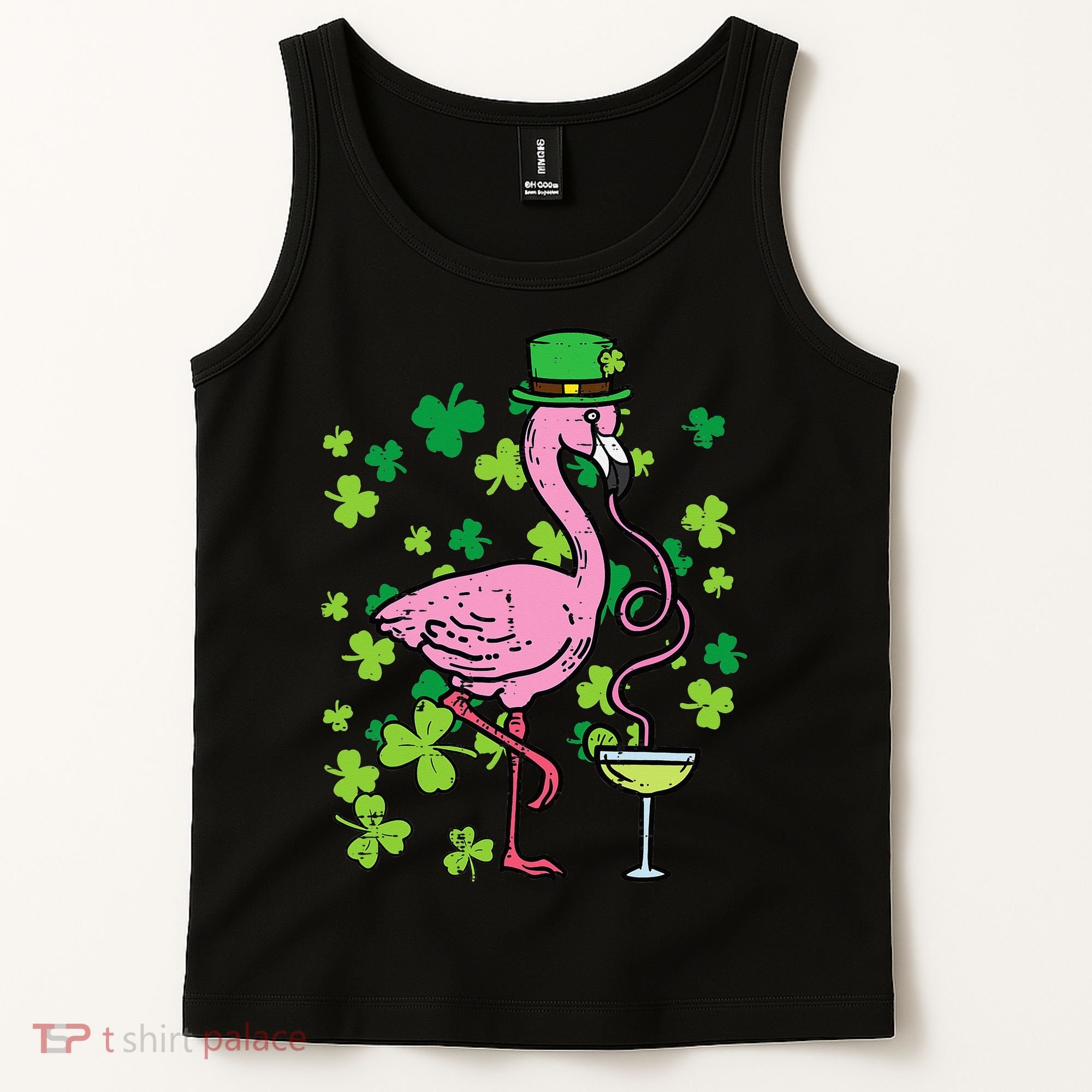 St Patricks Day Irish Flamingo Saint Pattys Paddys Tank Top