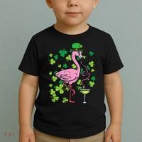 St Patricks Day Irish Flamingo Saint Pattys Paddys Toddler T-Shirt thumb 2