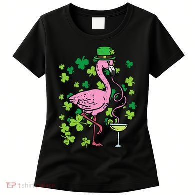 St Patricks Day Irish Flamingo Saint Pattys Paddys Women's T-Shirt