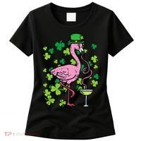 St Patricks Day Irish Flamingo Saint Pattys Paddys Women's T-Shirt thumb 0
