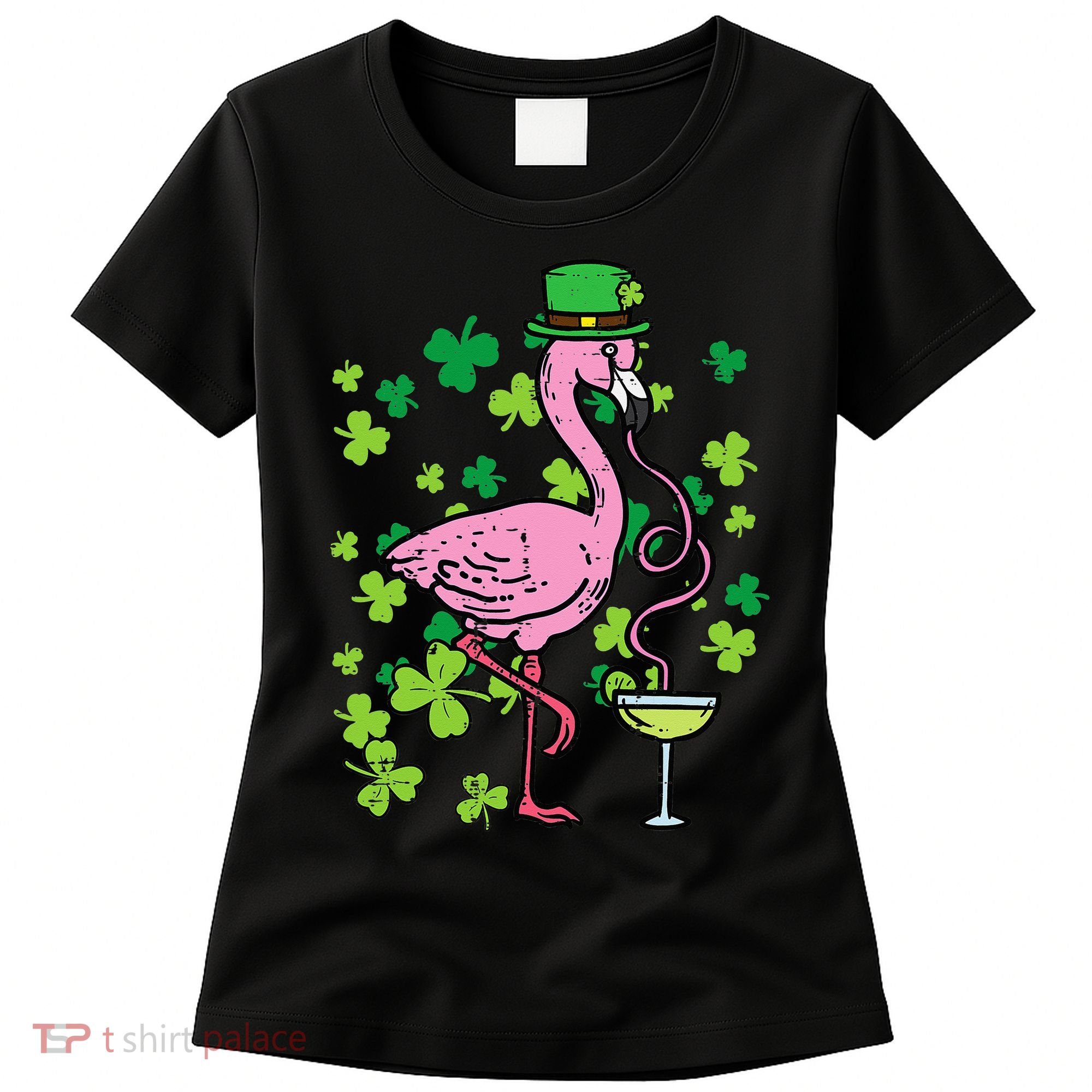 St Patricks Day Irish Flamingo Saint Pattys Paddys Women's T-Shirt