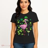 St Patricks Day Irish Flamingo Saint Pattys Paddys Women's T-Shirt thumb 4