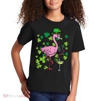 St Patricks Day Irish Flamingo Saint Pattys Paddys Kids T-Shirt thumb 2