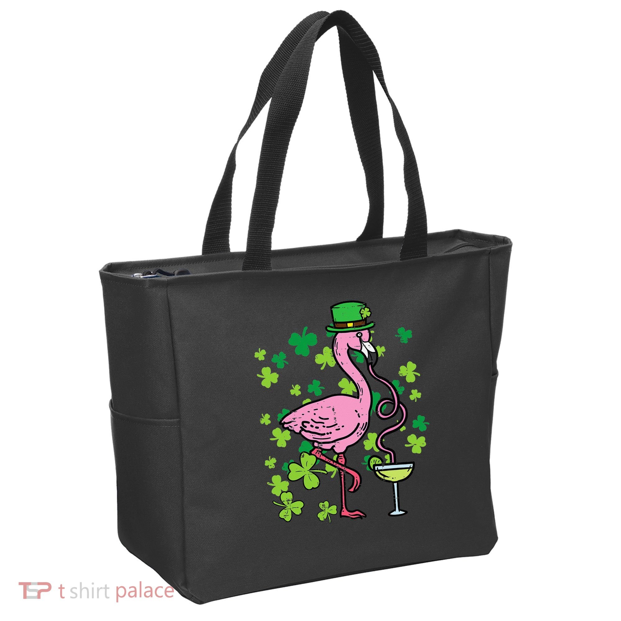 St Patricks Day Irish Flamingo Saint Pattys Paddys Tote Bag