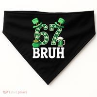St Patrick’s Day 67 Bruh Viral 6-7 Meme USA-Made Doggie Bandana thumb 0