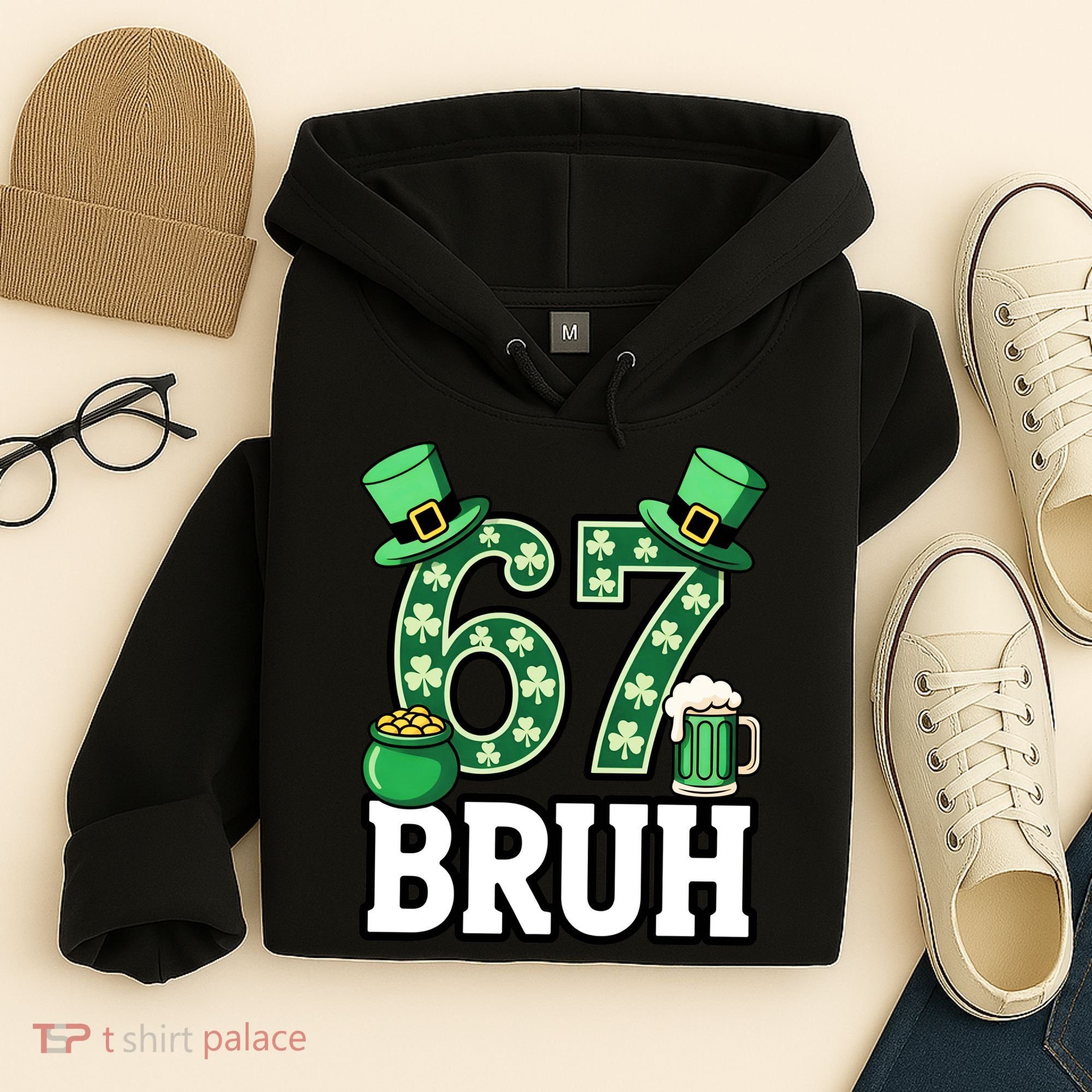 St Patrick’s Day 67 Bruh Viral 6-7 Meme Hoodie