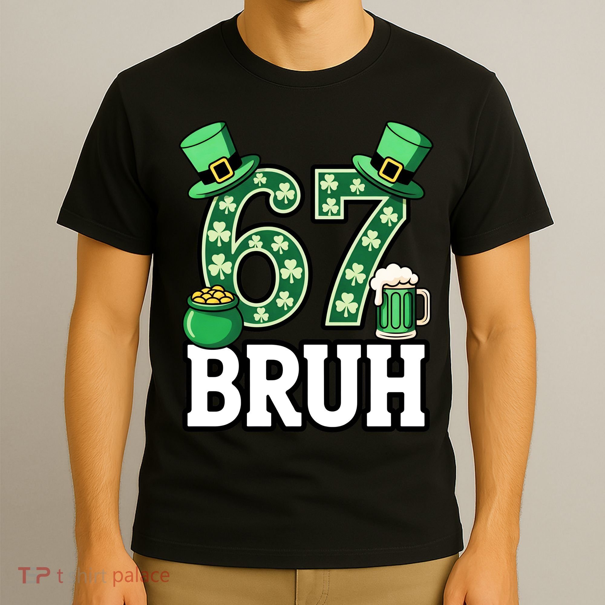 St Patrick’s Day 67 Bruh Viral 6-7 Meme T-Shirt