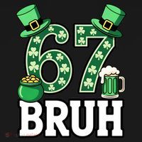 St Patrick’s Day 67 Bruh Viral 6-7 Meme Backpack thumb 2