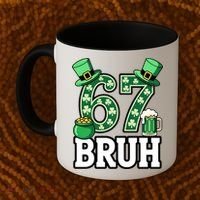 St Patrick’s Day 67 Bruh Viral 6-7 Meme Coffee Mug thumb 2