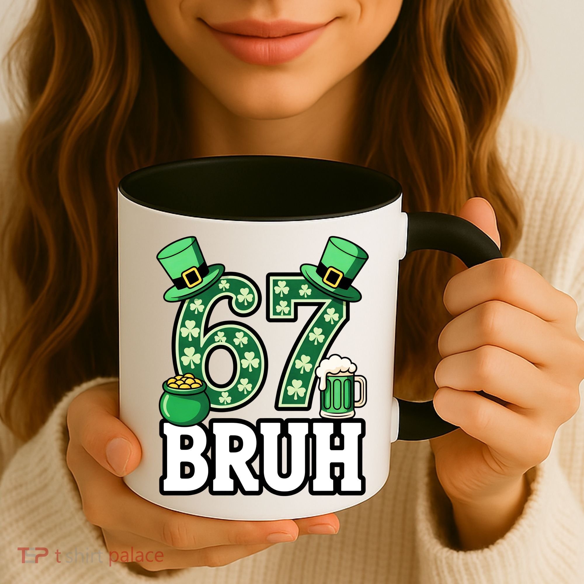 St Patrick’s Day 67 Bruh Viral 6-7 Meme Coffee Mug