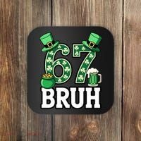 St Patrick’s Day 67 Bruh Viral 6-7 Meme Coaster thumb 0