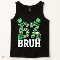 St Patrick’s Day 67 Bruh Viral 6-7 Meme Tank Top thumb 2