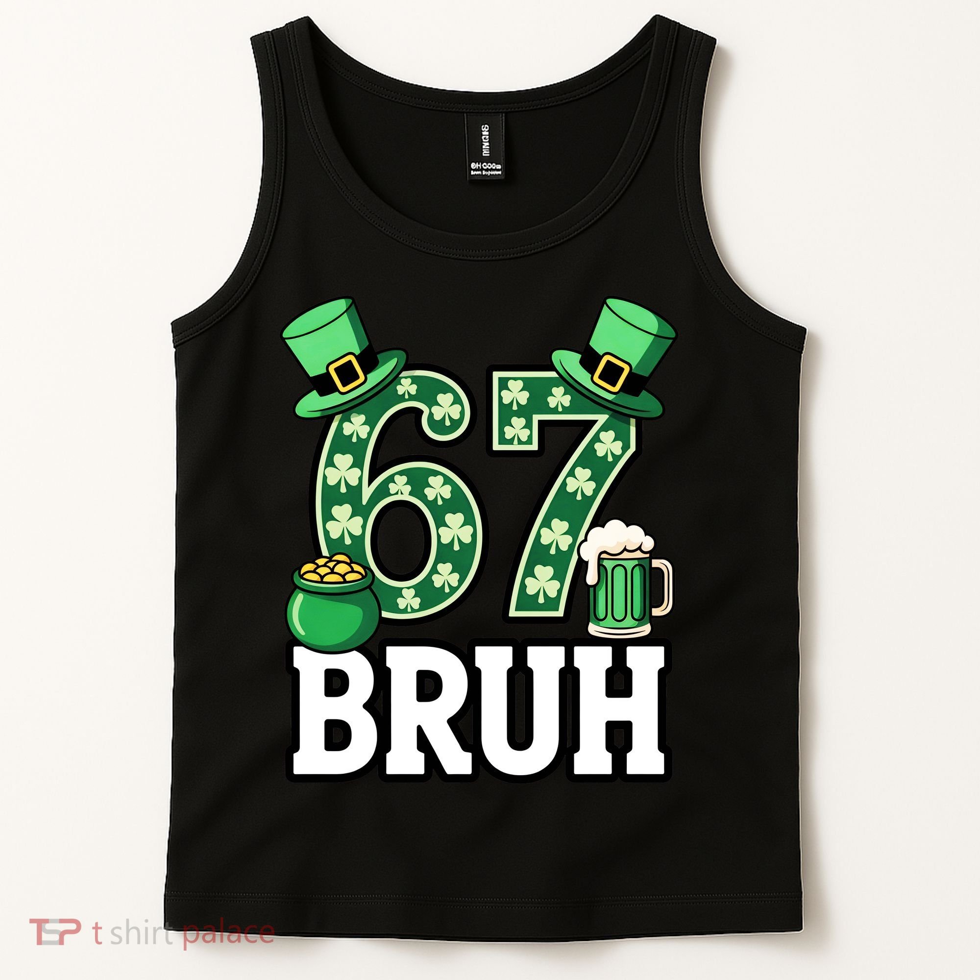 St Patrick’s Day 67 Bruh Viral 6-7 Meme Tank Top