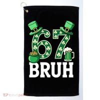 St Patrick’s Day 67 Bruh Viral 6-7 Meme Golf Towel thumb 0