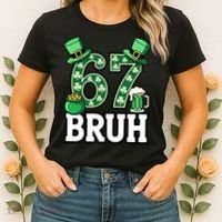 St Patrick’s Day 67 Bruh Viral 6-7 Meme Women's T-Shirt thumb 2