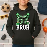 St Patrick’s Day 67 Bruh Viral 6-7 Meme Kids Hoodie thumb 2