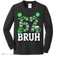 St Patrick’s Day 67 Bruh Viral 6-7 Meme Kids Long Sleeve Shirt thumb 0
