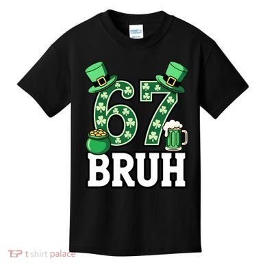 St Patrick’s Day 67 Bruh Viral 6-7 Meme Kids T-Shirt