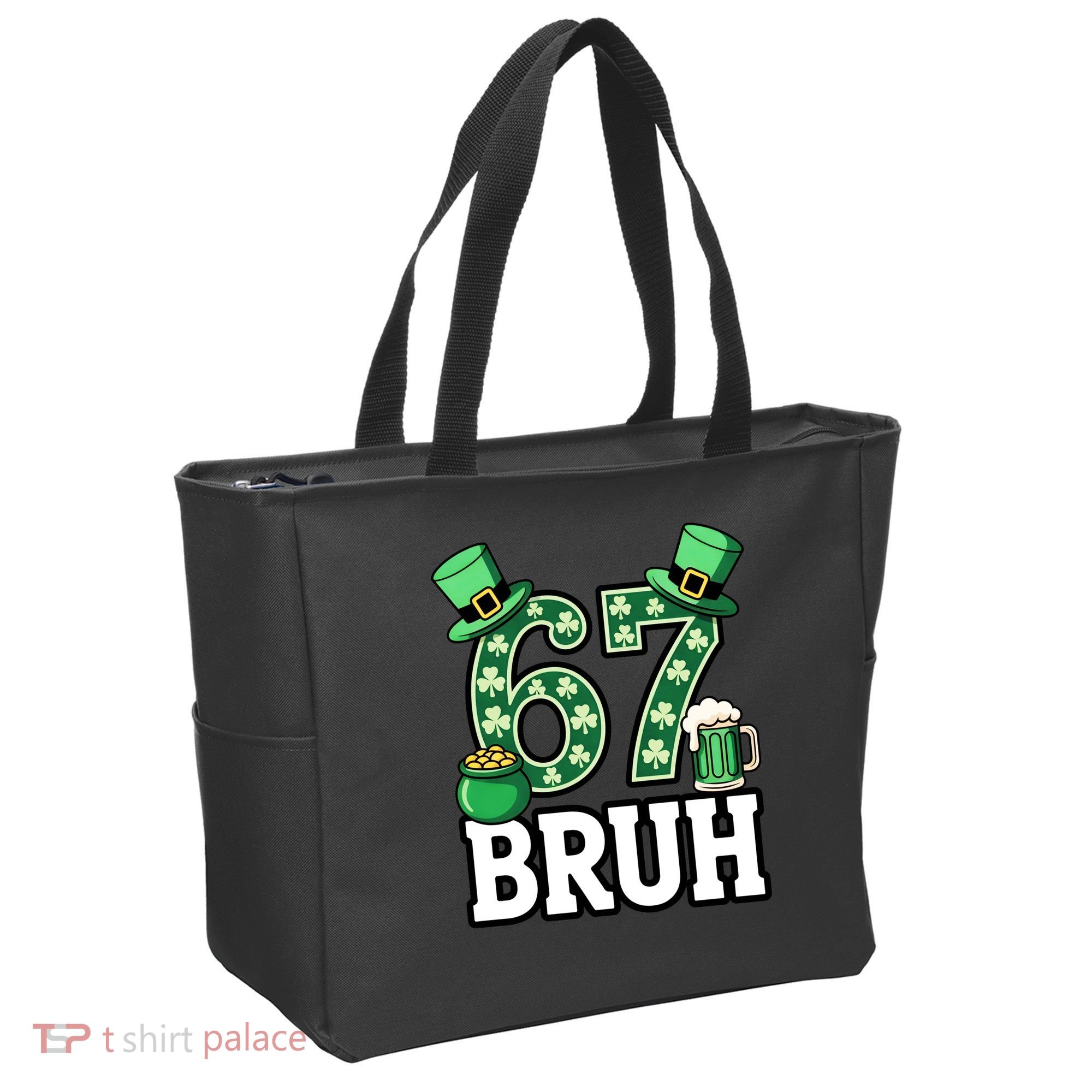 St Patrick’s Day 67 Bruh Viral 6-7 Meme Tote Bag
