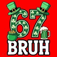 St Patrick’s Day 67 Bruh Viral 6-7 Meme Santa Hat thumb 1