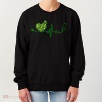 St Patricks Day Heartbeat Nurse Women's Sweatshirt thumb 0