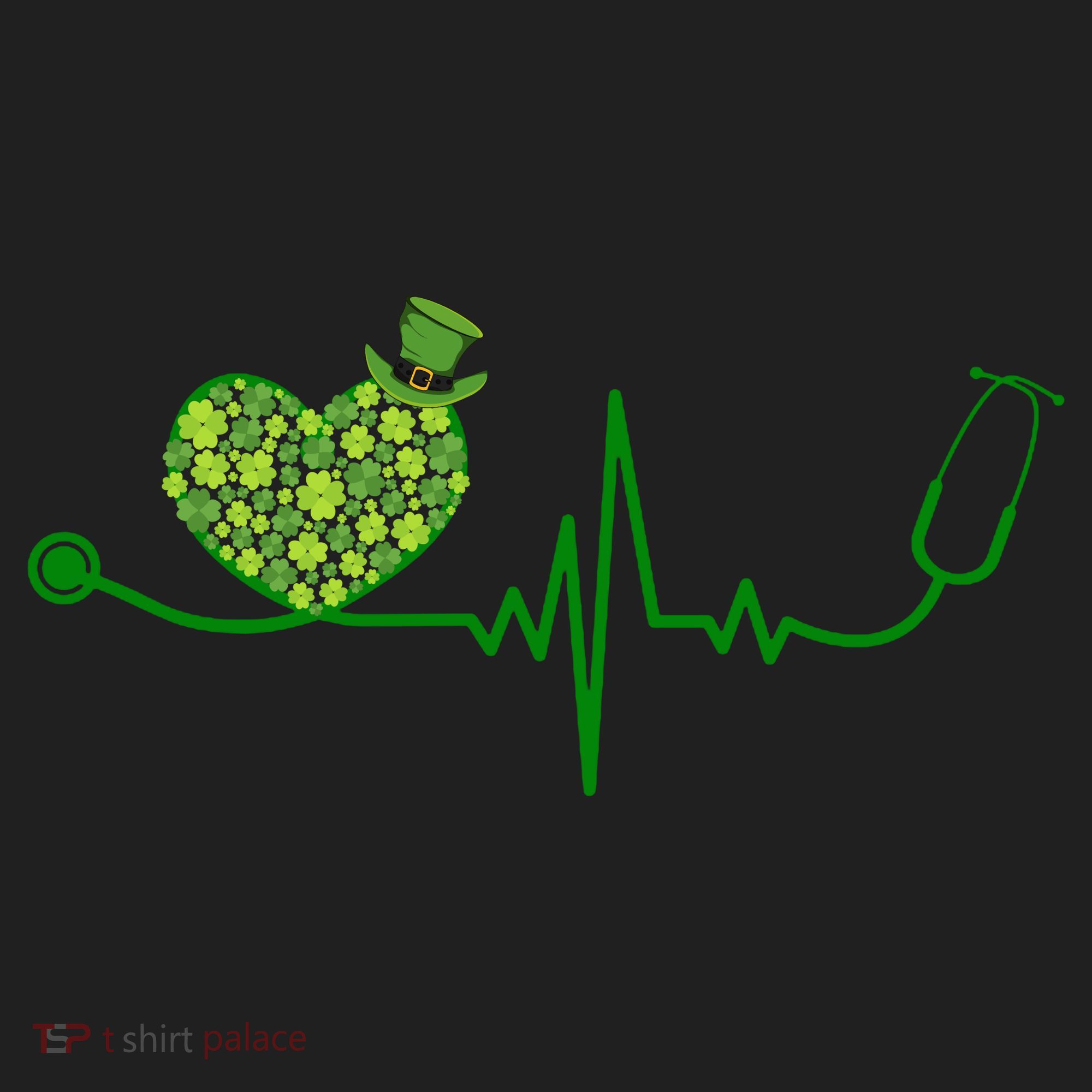 St Patricks Day Heartbeat Nurse Women's Sweatshirt