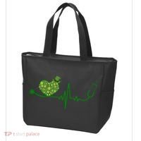 St Patricks Day Heartbeat Nurse Tote Bag thumb 3
