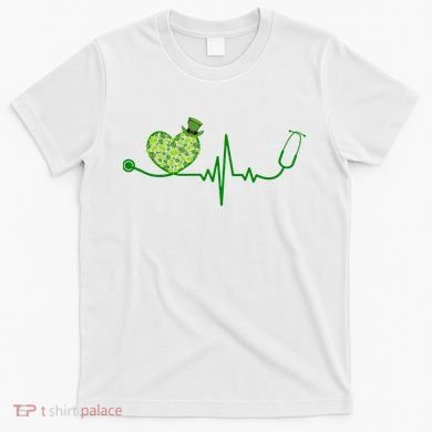 St Patricks Day Heartbeat Nurse T-Shirt